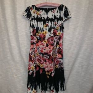 Floral and black dress